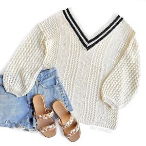 Vici University Open Knit Sweater